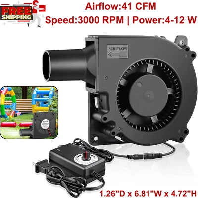 Ventilador Soplador Barbacoa Eléctrico 120mm 12V, Velocidad Ajustable, Ventilación para Ahumador y Parrilla Foto 1 de 4