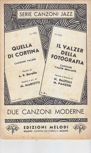 58) SPARTITO MUSICALE SERIE CANZONI JAZZ QUELLA DI CORTINA IL VALZER FOTOGRAFIA - Imagen 1 de 2