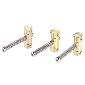 NEW 3 SADDLES TELECASTER - brass - vis chrome - pour guitare TELE - Imagen 1 de 6