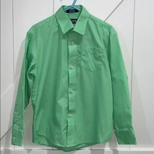 Chaps Boy’s Long Sleeved Green Dress Shirt Size 6 - Picture 1 of 3