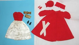 Barbie Vintage # 939 Rojo Llamarada Y # 977 Llama Seda Completa Excelente - Imagen 1 de 5