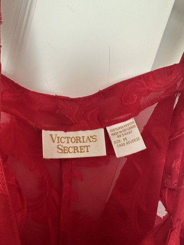 UNDERCOVER abito slip trasparente pizzo rosso victoria’s secret vintage anni 90 y2k 2000 taglia media