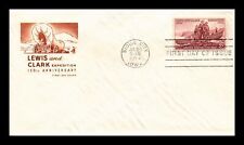 US COVER LEWIS & CLARK EXPEDITION 150TH ANNIVERSARY FDC HOUSE OF FARNAM CACHET