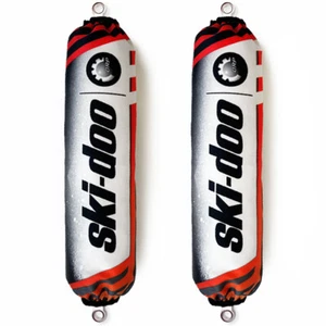 Black & Red Shock Protector Covers for Ski-Doo BRP Snowmobile (Set of 2) NEW - Picture 1 of 9