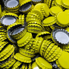 Lot de 200 capsules couronne jaunes diamétre 26mm pour biére ou soda