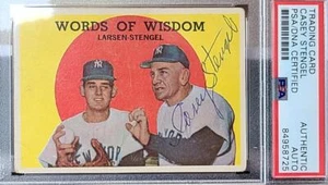 1959 TOPPS #383 VINTAGE SIGNED CARD CASEY STENGEL YANKEES DEC HOF PSA DNA - Picture 1 of 1