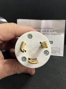 Superior Electric Twist-Lock Plug Male 20a & 30a 250v NEMA L6-30R YGA017 - Picture 1 of 6