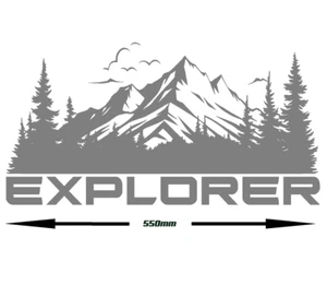 MOUNTAIN RANGE EXPLORER vinyl stickers graphics decals car camper van caravan S - Picture 1 of 1