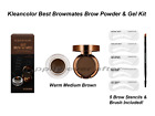 KLEANCOLOR BEST BROW MATES BROW POWDER & GEL KIT, Waterproof, Warm Medium Brown