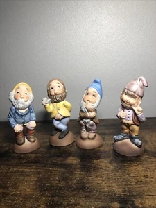 Vintage ELF UCGC Gnome Set Of 4 Ceramics in Korea 5” Tall - Picture 1 of 10