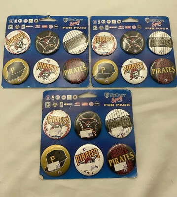 WinCraft Sports Fun Pack Pins Pittsburgh Pirates MLB 18 Button Badges Vintage - Image 1 of 4