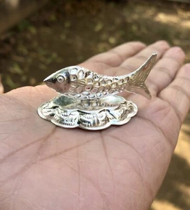 925 Silver Hindu Religious Lord Vishnus Fish Machli, Matasya Avatar 8.8gm, 4.2cm - Picture 1 of 6