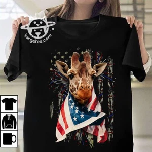 Giraffe America Flag � 4th of July, Independence day - Picture 1 of 14