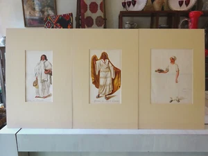 Déguisements Historiques Dessins 3 Régence Ancien Grand Tour Aquarelle/Gouache - Photo 1/11