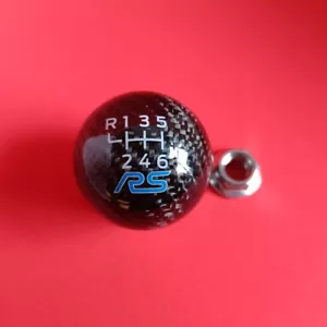 CARBON FIBER SHIFT GEAR KNOB for FORD FOCUS MK2 MK3 MK4 FIESTA MK7 MK8 RS 2.3T - Picture 1 of 7