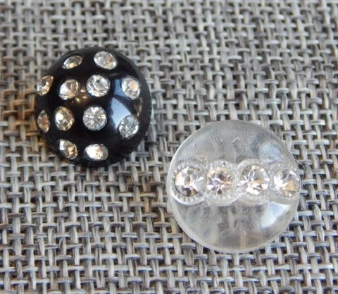 Lot of Antique Vtg  Buttons w/ Rhinestone  #128-D Cover