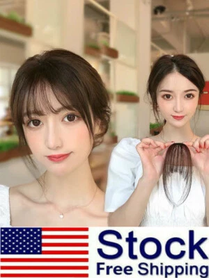 2 PIEZAS Clip de pelo Extensión en flequillo Pieza de pelo delgada Clip en el frente Limpio Bang EE. UU. Foto 1 de 4