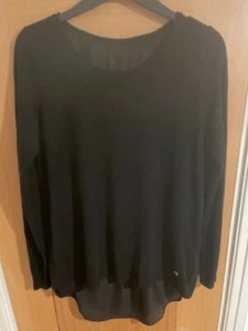 BLACK JUMPER with a 3 Bow design Open Back and Shirt Style Hem - Picture 1 of 6