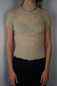 Issey Miyake Shibori Pleats Short Sleeve Top - Picture 1 of 14