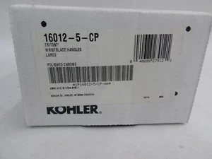 NEW SEALED KOHLER 16012-5-CP POLISHED CHROME WRISTBLADE LEVER HANDLES TRITON - Picture 1 of 3