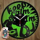 LED Vinyl Clock keep calm i’m DJ LED Wall Art Clock Original Gift 1721