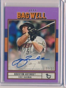 2022 Topps Brooklyn Collection JEFF BAGWELL Purple Auto #10/10 Astros