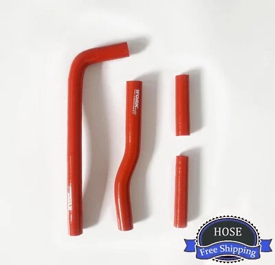 Radiator Hose for Yamaha YZ250F 2001-2005 2003/WR250F 01-2006 2002 Silicone Red  - Image 1 of 4