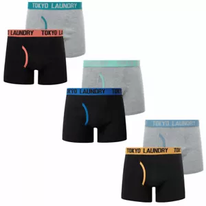 Tokyo Laundry Boxer Shorts Men's 2 Pack Stretch Cotton Underwear Boxers Grey - Picture 1 of 16
