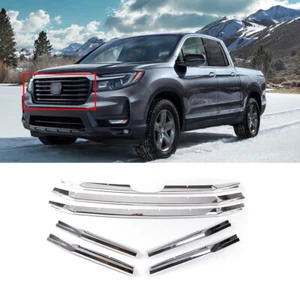7PCS For 2021-2023 Honda Ridgeline Chrome Front Center Grille Insert Cover Trim - Imagen 1 de 11