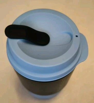 Tupperware kleiner Eco+ Kaffeebecher,Coffee to-go,Büro,neu,350ml,hellblau-schwar - Bild 1 von 4