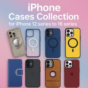 Meilleur Prix ✅ Coque pour iPhone Série 12-16 - Cuir, Silicone, Transparente, Paillettes... - Photo 1 sur 89