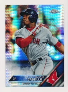 2016 Topps Chrome Prism Refractor Rusney Castillo #127 Boston Red Sox - Picture 1 of 2