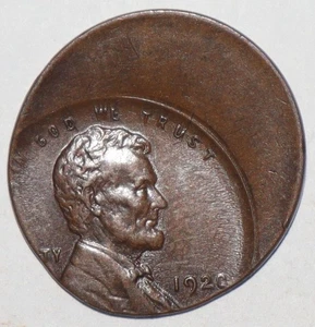 1920 Lincoln Cent Error 50% Off Center AU (C220) - Picture 1 of 2