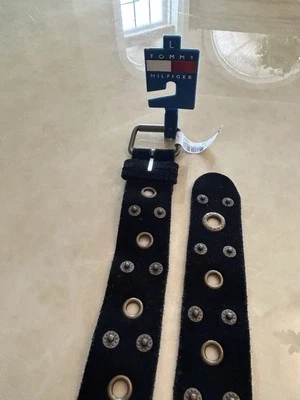 Tommy Hilfiger Nuevo con Etiquetas Cinturón Negro Tachonado Mujer’s Talla Lg  Foto 1 de 4