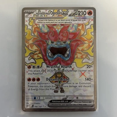 🔥Twilight Masquerade - Hearthflame Mask Ogerpon ex Full Art - 192/1 NM+🔥 - Image 1 of 2