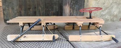 DDR Lenkschlitten Lenkerbob Holzschlitten Bob Lenkrodel Schlitten Wintersport - Bild 1 von 4