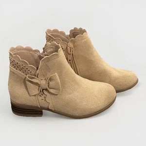 Jumping Beans Stiefeletten Kleinkind Mädchen 10 Techno Rosegold Reißverschluss Schleife Kunst-Wildleder - Bild 1 von 24