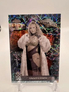 2025 Topps WWE WrestleMania Cactus Jack Nikkita Lyons Laser Raywave - Imagen 1 de 2