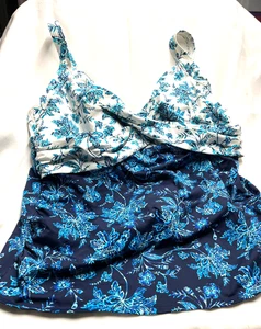 Lotto 4600 - Costume da bagno donna LAND'S END blu floreale - Taglia 20W - Foto 1 di 3