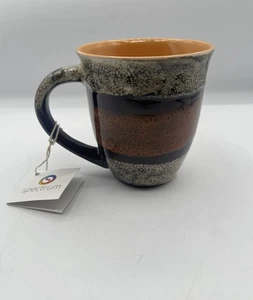 Tazza rustica fatta a mano SPECTRUM DESIGNZ Chiave 18 oz, c. 2017, arancione e marrone nuova con etichette - Foto 1 di 10