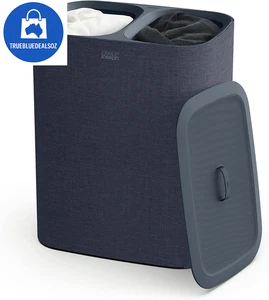Joseph Joseph Tota 90-Litre Laundry Separation Basket - Black - Picture 1 of 7