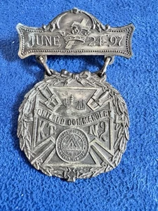 SELTENES Tempelritter Freimaurer Kommandantur Portland Abzeichen 1897 - Bild 1 von 4