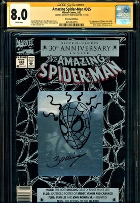 УДИВИТЕЛЬНЫЙ ЧЕЛОВЕК-ПАУК #365 ГАЗЕТНЫЙ КИОСК CGC 8.0 S.S. ПОДПИСАННЫЙ/НАБРОСОК МАРКОМ БАГЛИ! - Изображение 1 из 4