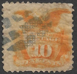 Estados Unidos #116 10c. Edición Escudo y Águila Usado Fino - Imagen 1 de 2