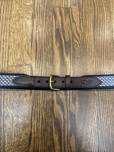 Vineyard Vines Belt Size 30 Wale Logo Print - Picture 1 of 7