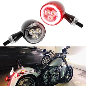 Luces traseras de freno trasero intermitentes LED para Harley Fatboy Sportster 883 - Imagen 1 de 16