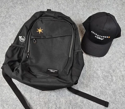 Adventures by Disney Backpack + Adjustable Baseball Cap Set Black Recycled Logo - Image 1 of 4