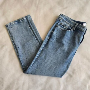 Lane Bryant Plus Size 20 Straight Mid-Rise Signature Fit Blue Jeans Strass - Bild 1 von 16