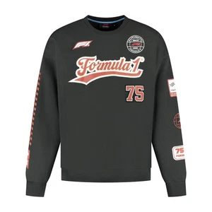 F1 Heritage Graphic Crew Sweat Mens - Black - Picture 1 of 2