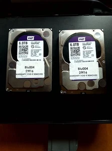 WD Purple Surveillance WD60PURZ 3.5" SATA 6TB HDD fully TESTED low usage hours - Picture 1 of 3
